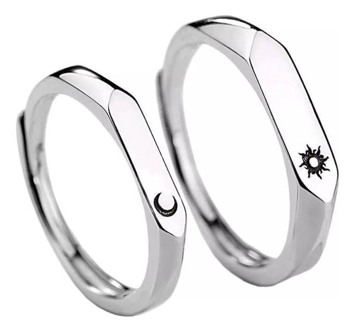 B Anillos De Luna Y Sol Para Parejas, Mejores Amigos,