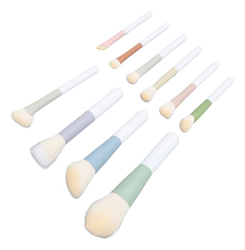 Juego De Brochas De Maquillaje De Viaje, 10 Piezas, Suaves,