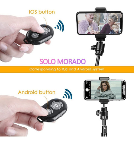 Imagen 5 de 10 de Disparador Control Remoto Foto 10m Universal Bluetooth Móvil