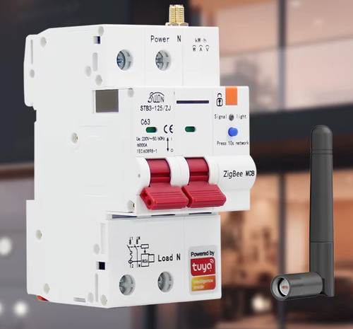 Disjuntor Zigbee 2 Polos Mjj Amperes Ajustáveis Alexa G Home