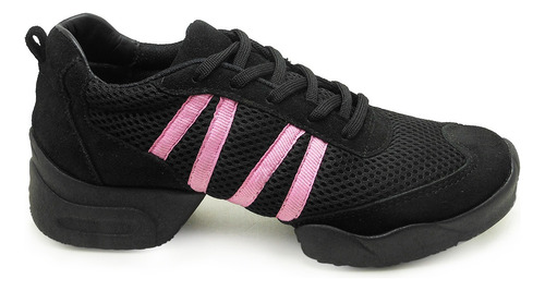 Zapatillas Danza Baile Con Aire Con Suela Repartida Rosa