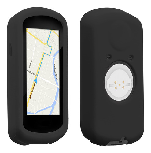 Kwmobile Carcasa Gps Compatible Con Garmin Edge 1030/1030 Plus - Funda De Silicona Para Navegdor De Bici - Negro Kw-commerce