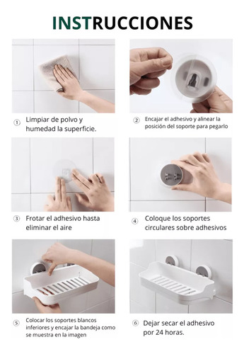 Organizador De Baño Repisa Adhesiva Con Escurridor Multiuso