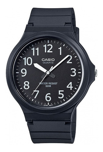Relógio Casio Masculino Preto Analógico Mw-240-1bvdf