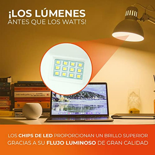 Paquete De 6 Focos Led 5 W A19 Tecnolite, Luz Suave Cálida,