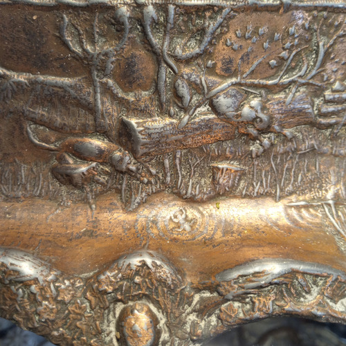 Escribania Antigua Artnouveau Figura Tigre Tintero Estatuill (Usado)