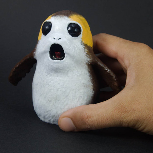 Boneco Porg Gritando 6cm - Starwars - Os Últimos Jedi