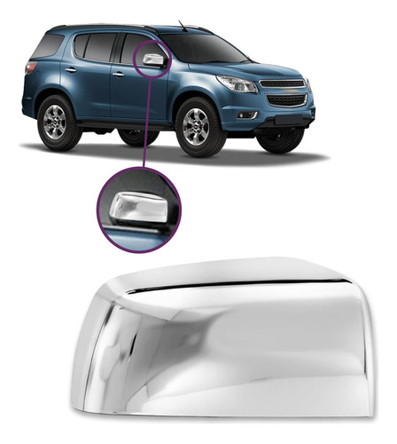 Aplique Capa Cromada Retrovisor Trailblazer 2021 2022 2023