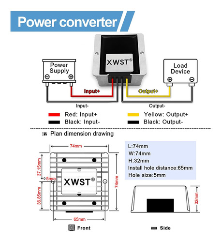 Convertidor De Impulso Estabilizador De 9 V-36 V 12 V, ...