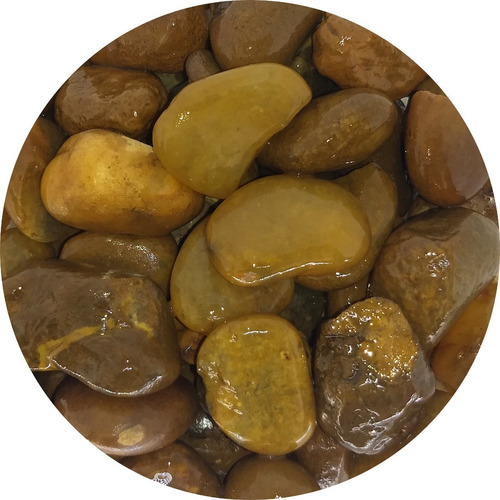Pedras Ornamentais Seixo Marrom Tamanho Azeitona 4,0kg