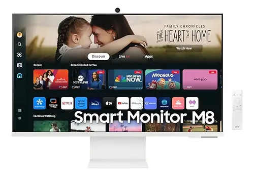 Monitor Samsung 32 M8 M80D Uhd Smart Plano Blanco