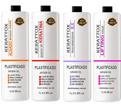 Alisado + Keratina + Rejuve + Lifting 1 L C/u  Envio Pais