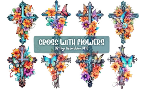 Imágenes Digitales Cruces Con Flores Bautismo Comunion 72736