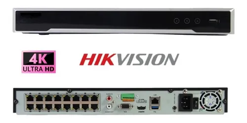 Nvr 16 Canales Poe 4k 2hdd Ds-7616ni-k2/16p Hikvision Cctvip