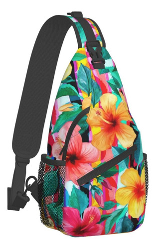Manqinf Hawaii Bolso De Honda Hawaiano, Bolsas De Cofre De H Color Negro Diseño De La Tela Liso