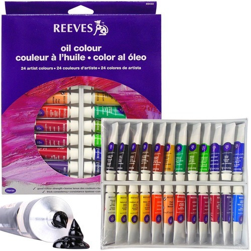 Imagen 1 de 3 de Oleos Profesionales Reeves Set X 24 Pomos De 10 Ml