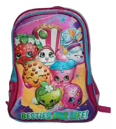 Mochila Infantil Urbana Escolar Grande Shopkinss Frutitas 3d