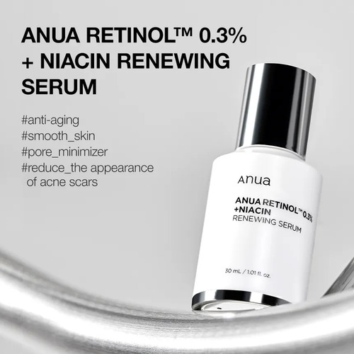 Anua Retinol 0.3% + Niacin Renewing Serum Día/noche