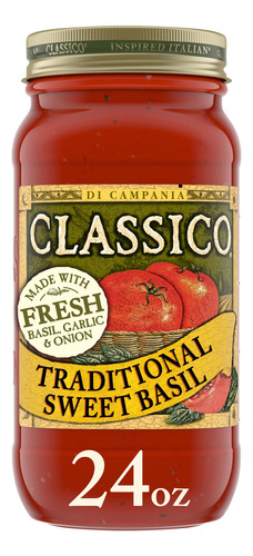 Salsa Dulce Para Pasta Con Albahaca Classico (tarro De 24 Oz