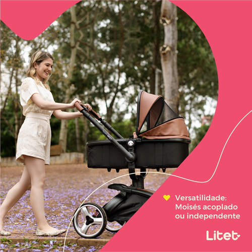 Carrinho Passeio Moisés 0-15 Kg Candy Titanium Litet - Bb185