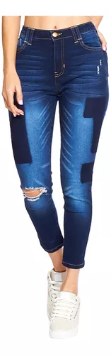 Pantalón Mom Jeans Mujer Fit Mezclilla Stretch Alto Con Resorte Stone