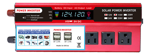 Inversor De Energía Solar De Alta Pantalla Lcd Para Automóvi