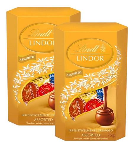Chocolate Lindt Lindor Bombones Surtidos 75gr. X2