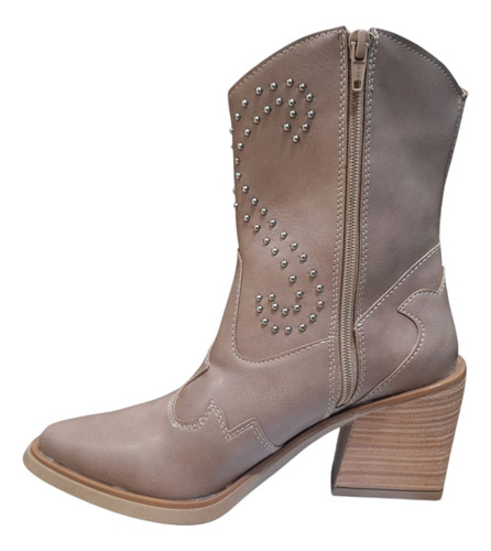 Botas Texanas Mujer Luna Chiara Caña Media Tachitas Gina