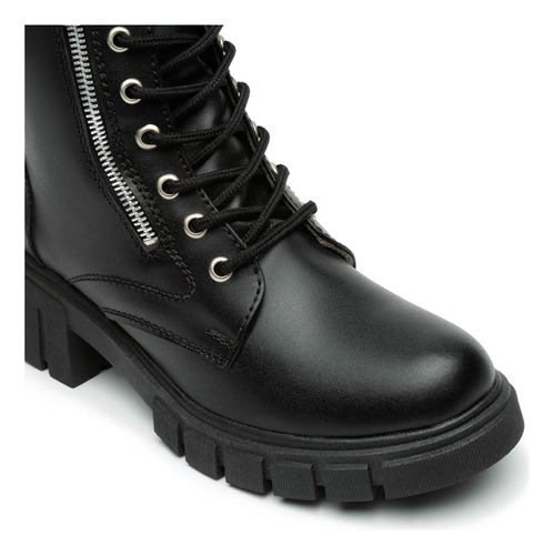 Botas Combat Mujer Urbana Militar Dakota Negro Fareli