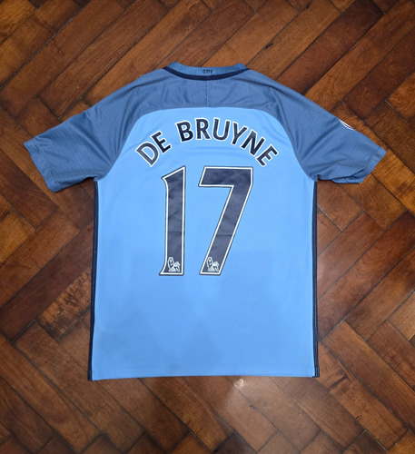 Camiseta Titular Manchester City 2018/19, De Bruyne 17 M (Usado)