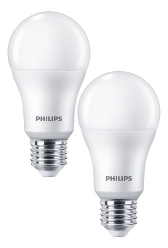 Combo X2 Lamparas Led Philips Ecohome 16w E27 6500k Luz Fría