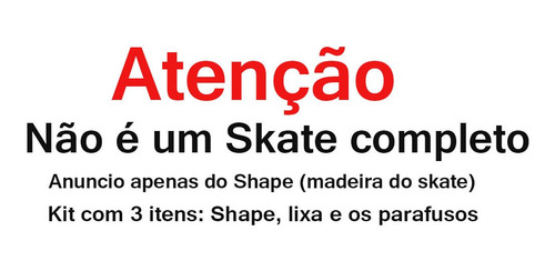 Imagem 2 de 6 de Shape Marfim Woodlight 8.0 Com Lixa Parafuso Base Porca 10