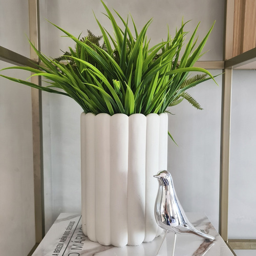 Kit 2 Buquês Folhagem Capim Para Decoração Arranjo Flores