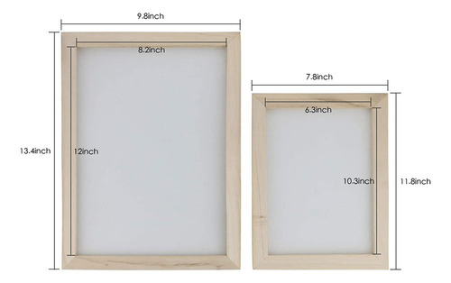 Paquete De 4 Moldes De Madera Para Hacer Papel, Marco De Ser