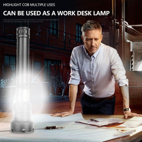 Linterna P90 Recargable Por Usb Con Luz Exterior