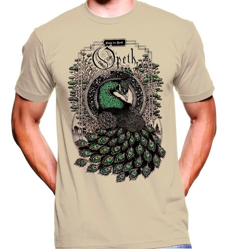 Camiseta Premium Rock Estampada Opeth Pavo Real