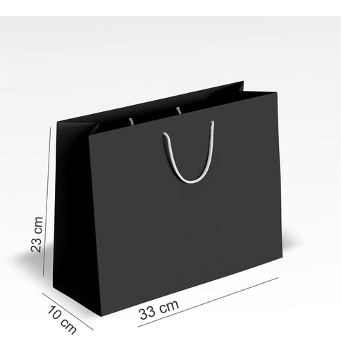 Imagem 4 de 5 de Sacola De Papel 33x23x10 Personalizada 100uni