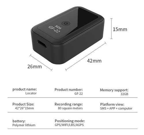 Rastreador Gps Mini Magnetico