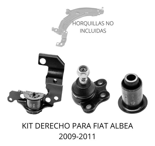 Kit Bujes Y Rotula Derecha Para Fiat Albea 2009-2011
