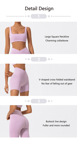 / Conjunto Deportivo Mujer Transpirable Top Gym+shorts
