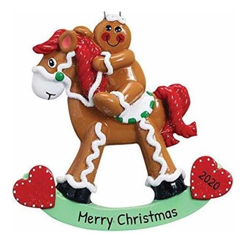 Pan De Jengibre De Navidad Mecedora Personalizada Caballo O