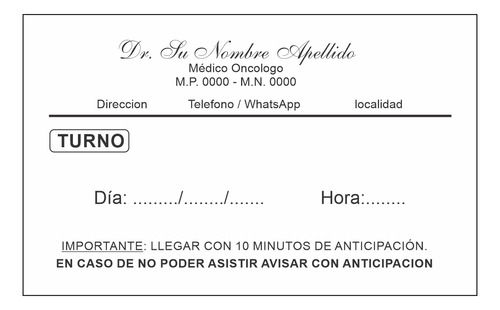 20 Blocks Para Turnos, Consultorios, Recordatorio De Citas 