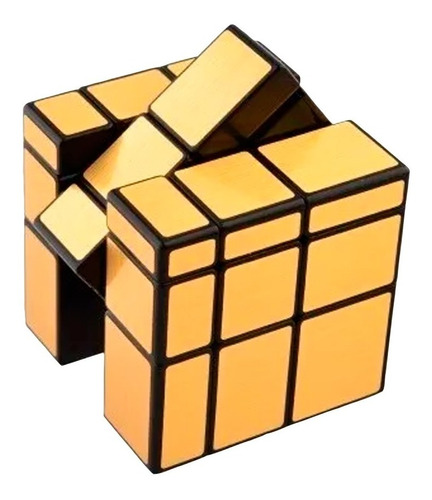 Mirror 3 X 3 Dorado Base Negra Mirror Mágico 3x3x3 Oro Gold