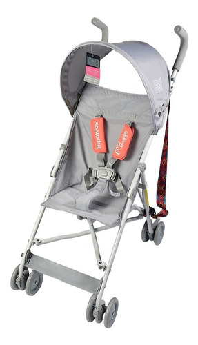 Cochecito paragüitas Bipo Kids BBS 108 gris con chasis color blanco