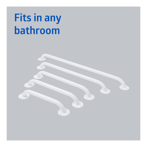 Grab Bar Medline, Cromado Moleteado, 40 Cm, Para Ducha Y Bañ