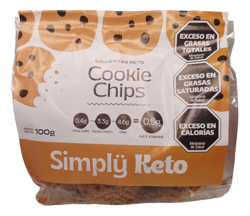 Galletitas Keto - Cookie Chips - Simply Keto - Pack X6 U.