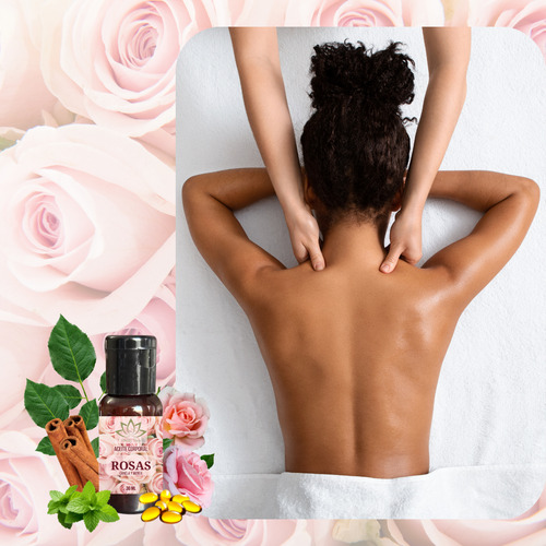 Aceite Orgánico Corporal Masaje Rosas Menta Vitamina E 30ml Rosas - Menta