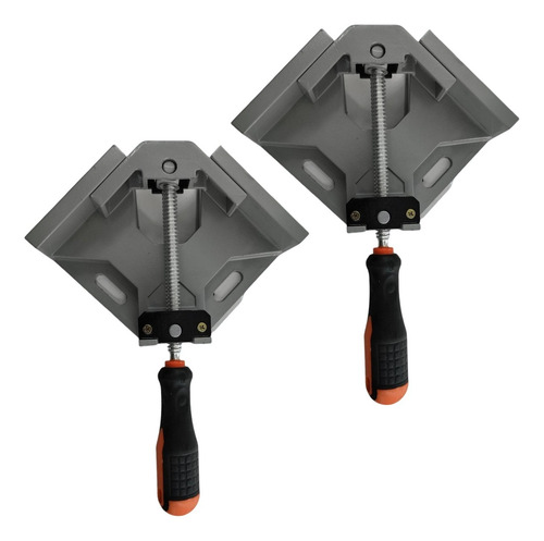 Kit 2 Morsa Angular De Canto 90 º Graus Grampo Sargento Aço