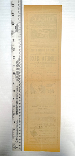 Programa Antiguo Teatro Ideal 9 Octubre 1933 (Usado)