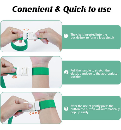 6pcs Torniquete Con Ligadura Para Toma De Muestra Elastico